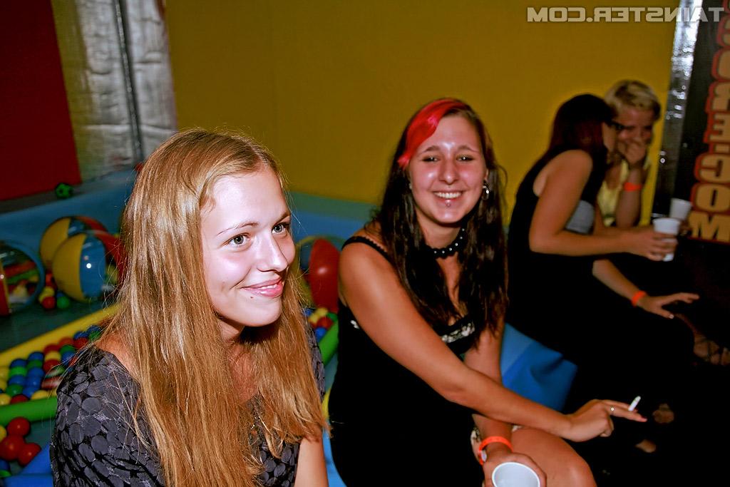 16P Filthy chicks stripping off their clothes at the drunk party