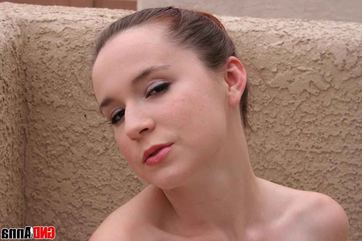 12P Petite girl next door Anna isnt shy as she strips on the balcony with the neighbors watching