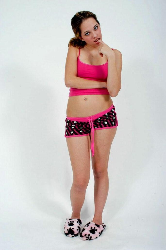 16P Hot Haley stripping in the studio