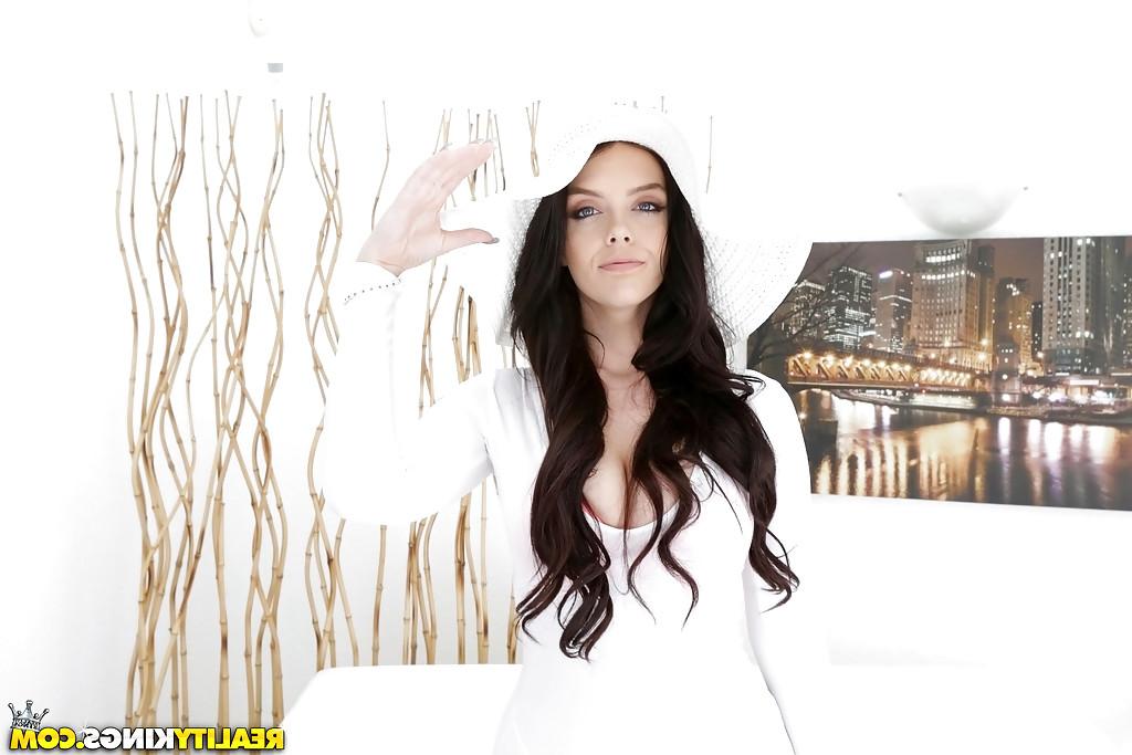 16P Buxom brunette babe Ryan Smiles revealing pierced nipples and big booty
