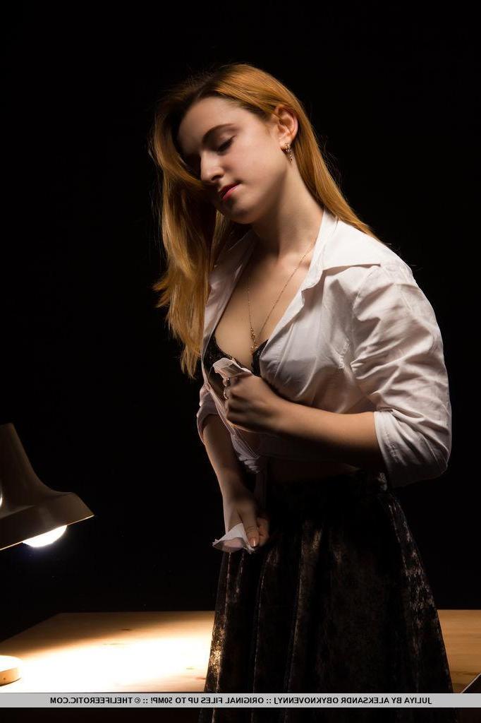 16P Stunning beauty Juliya A strips nude in this dark erotic set