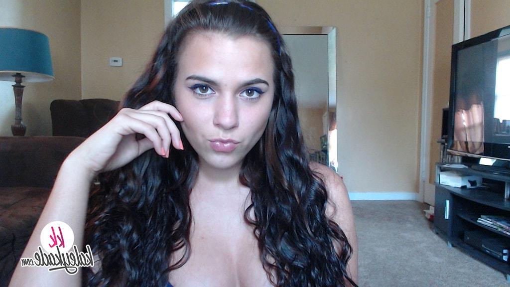 15P Hot teen Kaley Kade plays with her boobs and a dildo