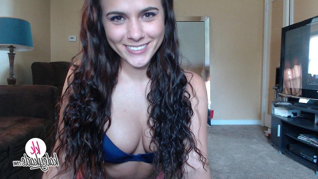 15P Hot teen Kaley Kade plays with her boobs and a dildo