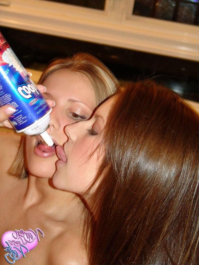 20P Pictures of Karen Loves Kate eating whipped cream together