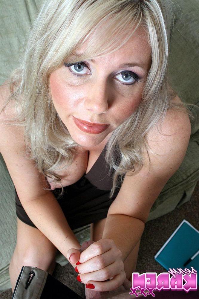 16P Pictures of Sexy Karen pleasuring a big cock