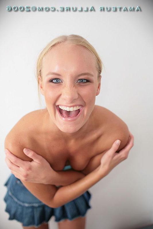 16P Perky blonde teen Kaylee deepthroats and swallows cum