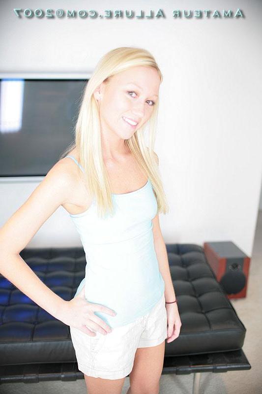 16P Cute blonde teen Lailani poses and swallows cum