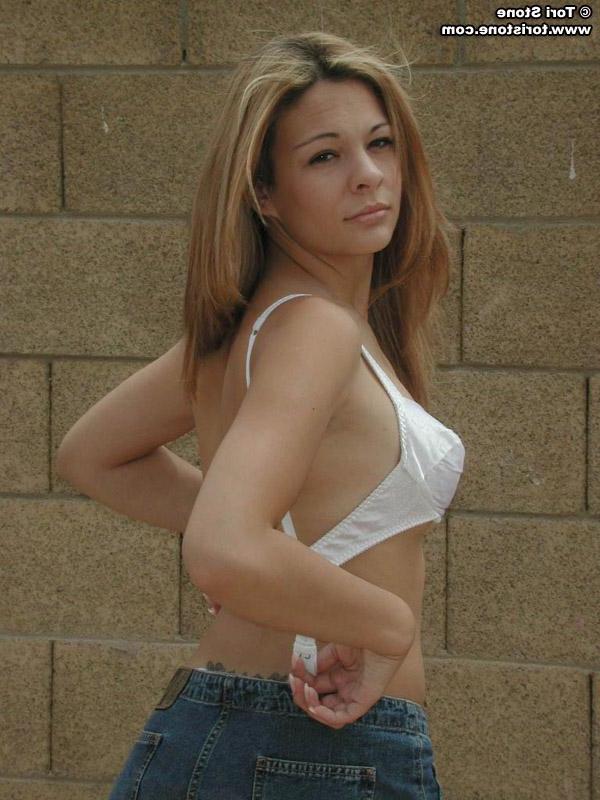 20P Tori Stone plays with a big ball