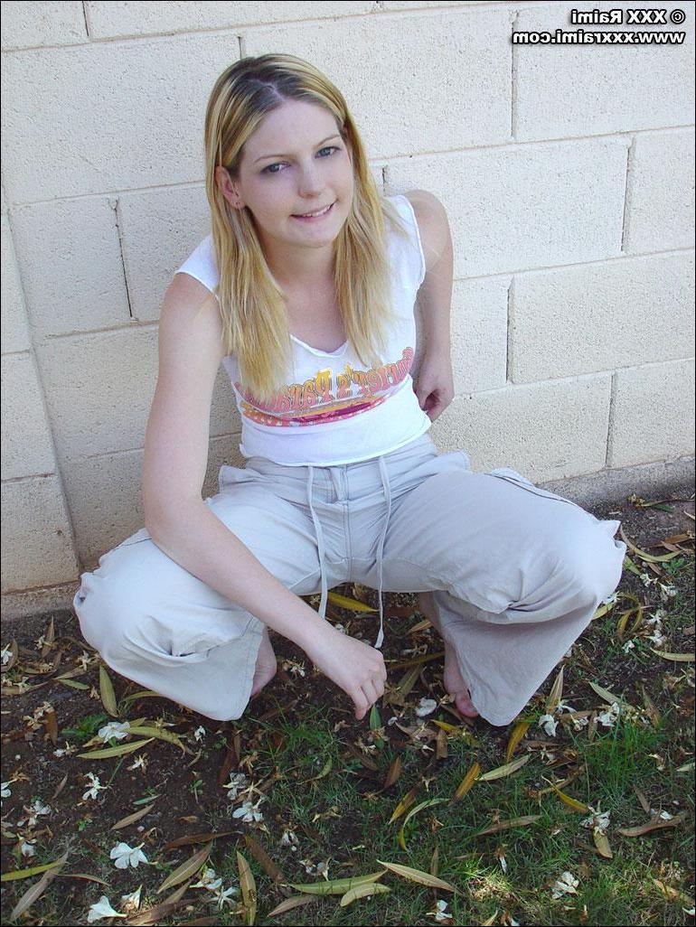 20P Pictures of teen porn girl XXX Raimi stripping naked outside