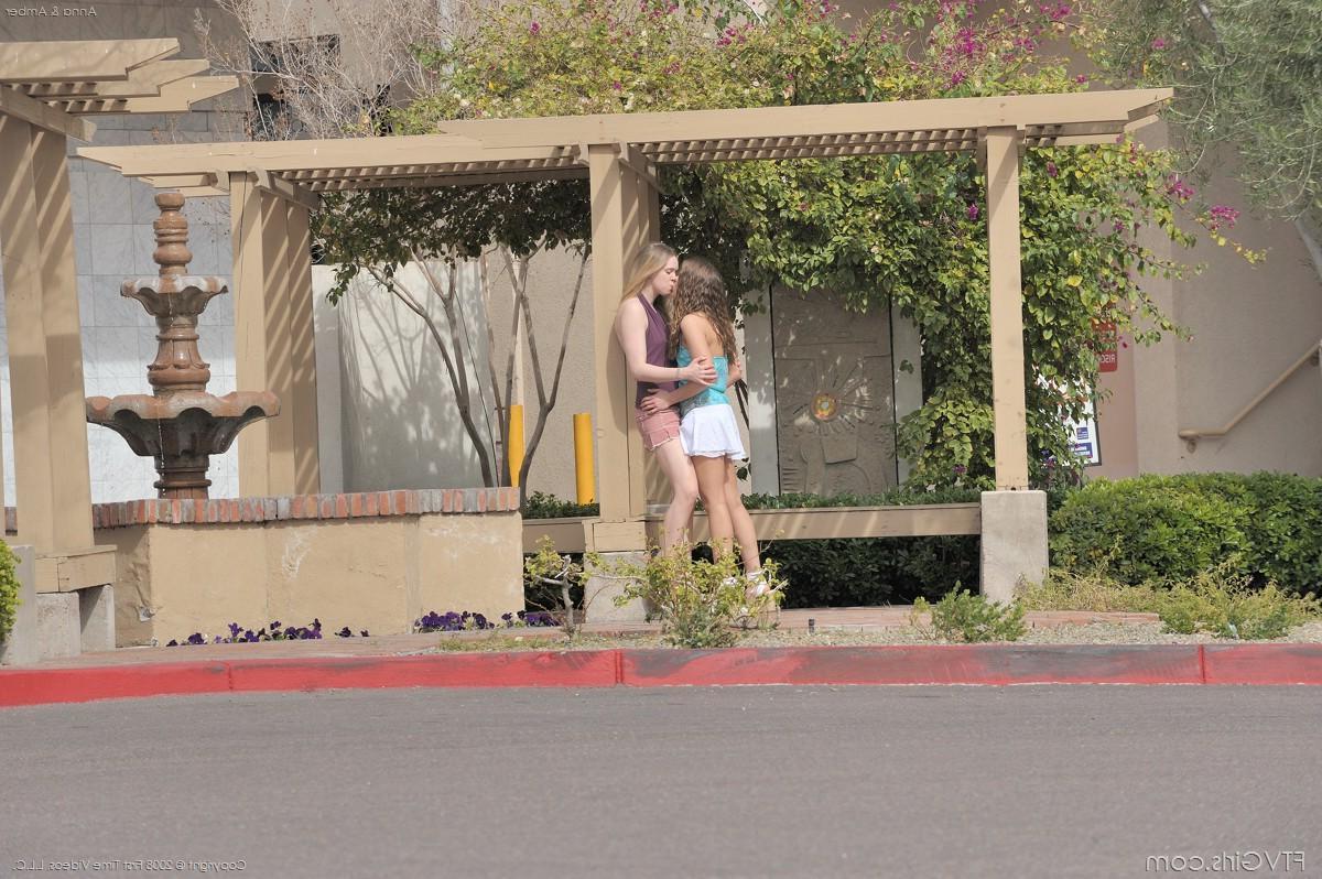 20P Pictures of two hot teens eating pussy in public