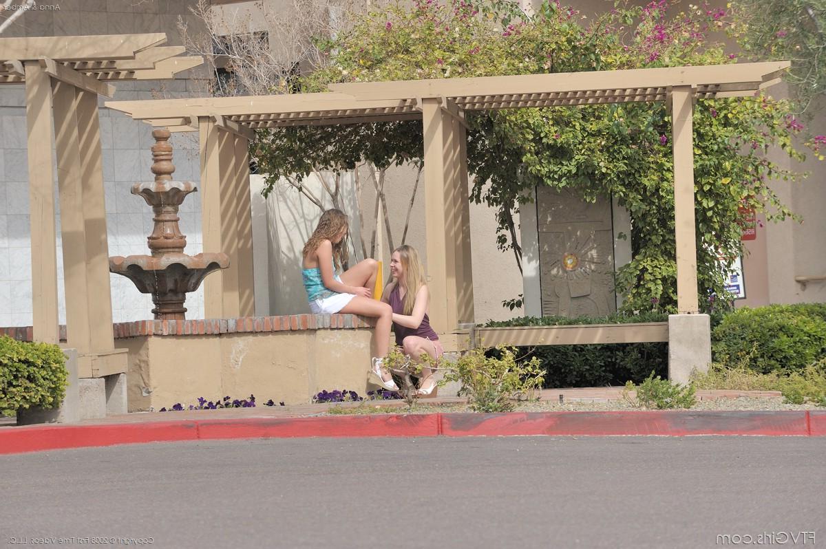 20P Pictures of two hot teens eating pussy in public