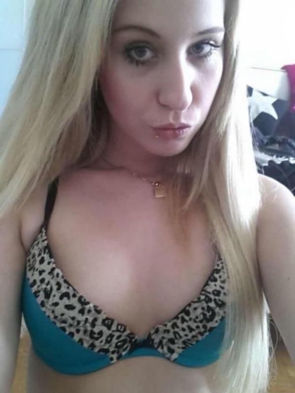14P Hot blonde teen shows her tight figure in lingerie while posing