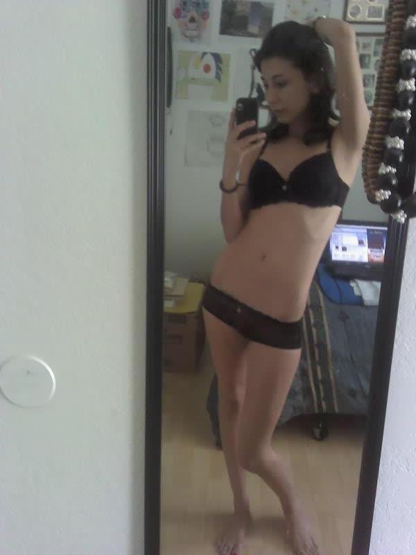 14P Girlfriends tease on cam by posing in sexy black lingerie