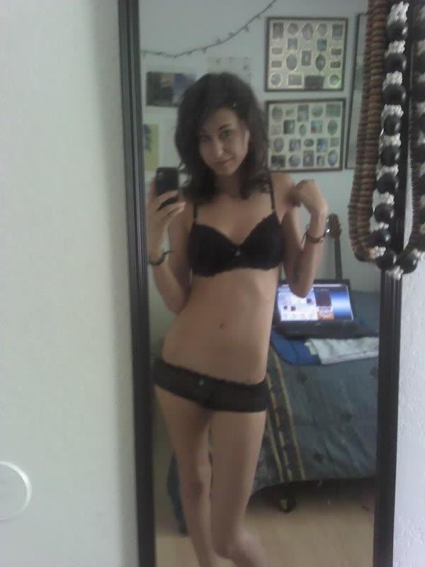 14P Girlfriends tease on cam by posing in sexy black lingerie