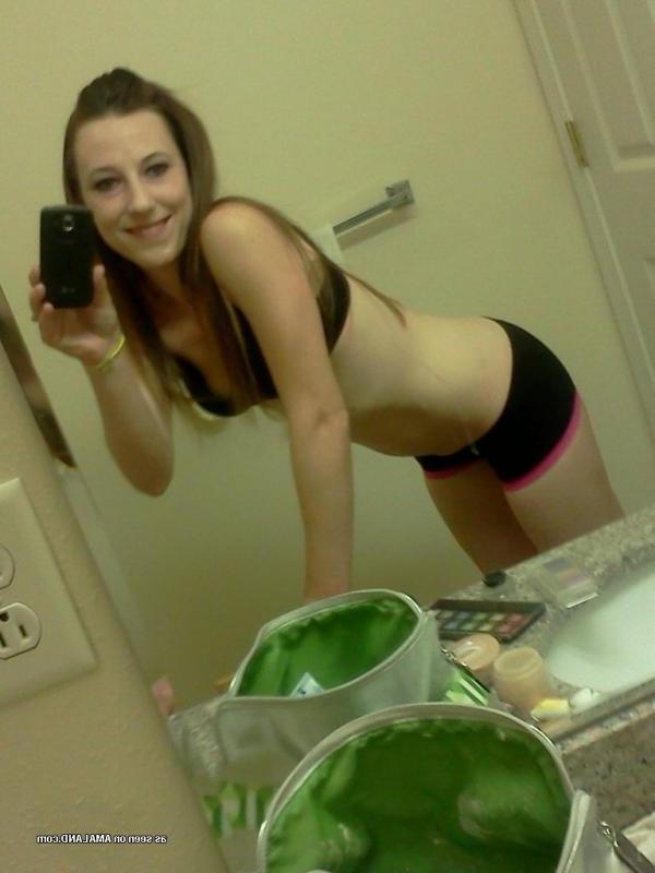 14P Compilation of a non-nude amateur GF taking selfies at home