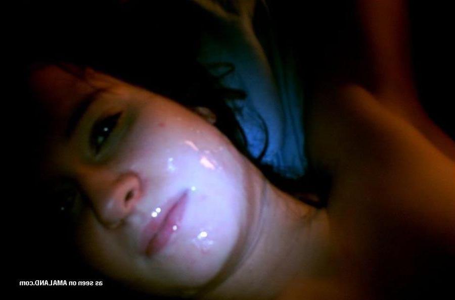 16P Horny brunette GF gets her face covered in hot cum