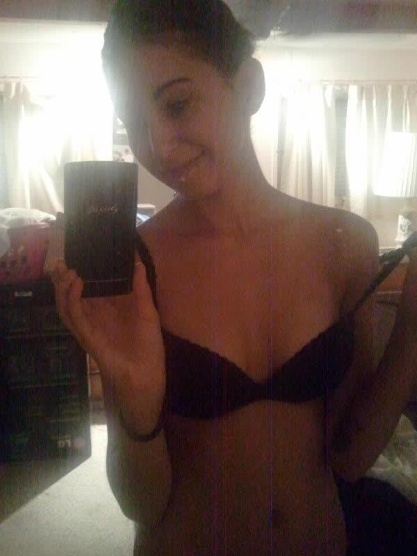 16P Brunette GF posing in the nude while selfshooting at home