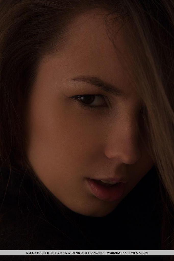 16P Brunette babe Paula A shows off her moves in "Shadow Dancer"