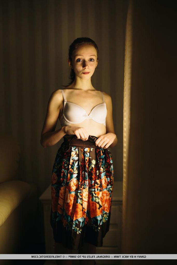 16P Petite teen Ginny H strips naked and offers you her tight pussy