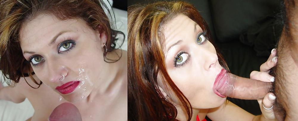 10P Amateur before and after cumshoot