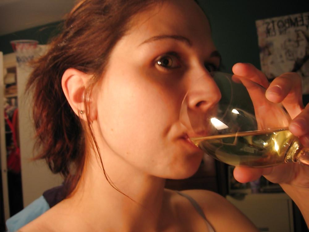 8P Drinking teen self shots