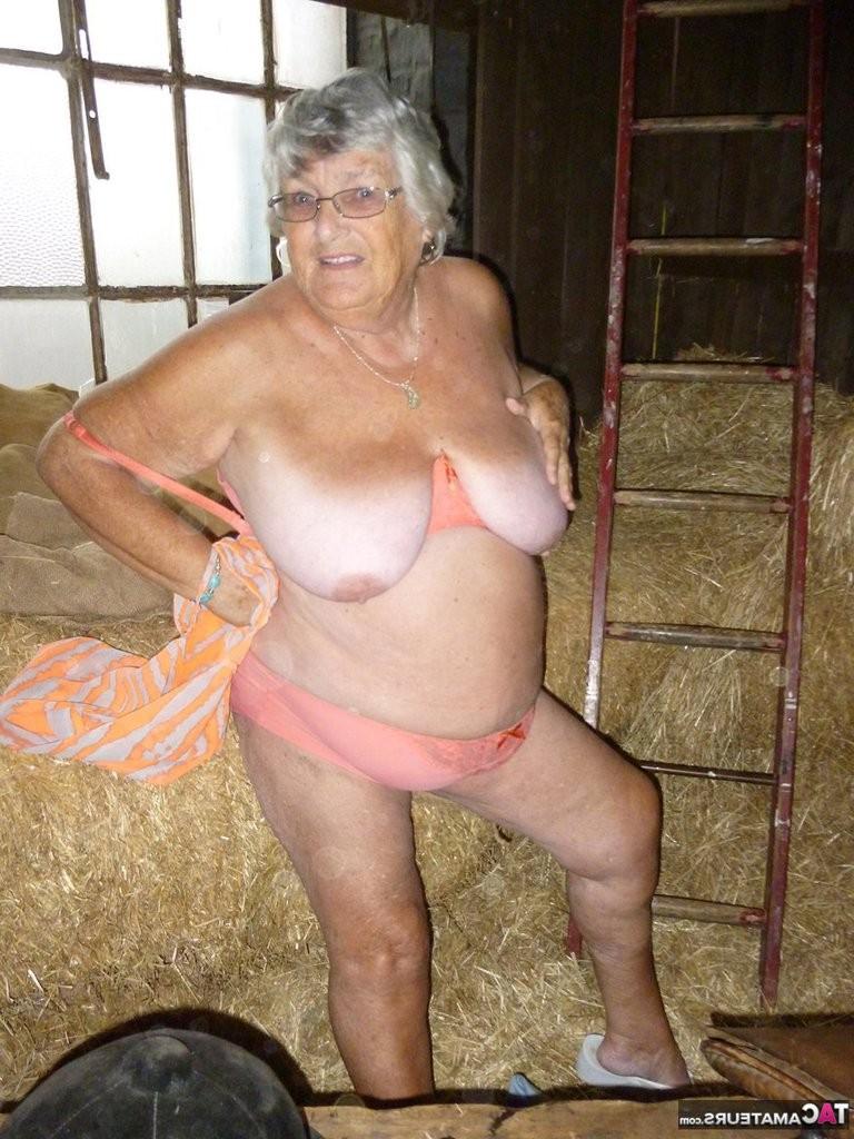 20P Granny frolics in the hay