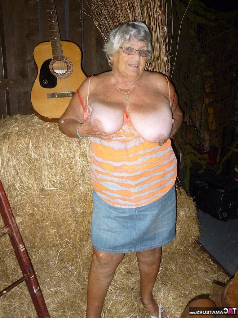 20P Granny frolics in the hay