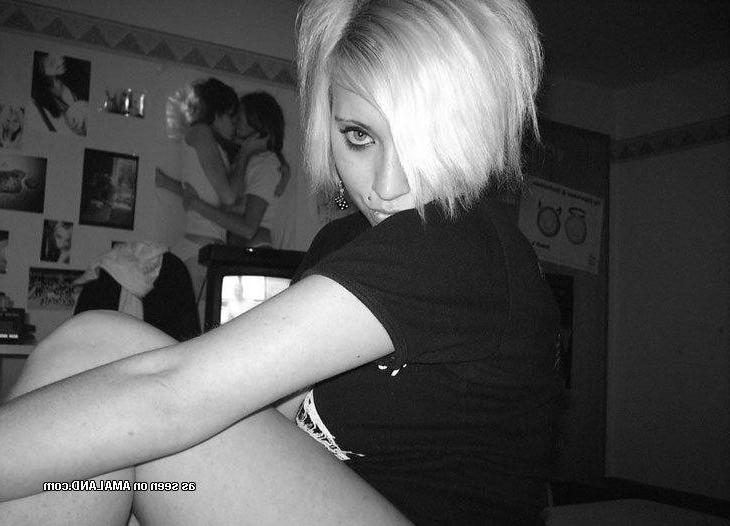 12P Photo set of a wild cocksucking emo pierced bitch