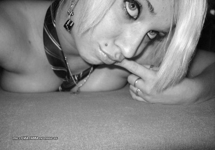 12P Photo set of a wild cocksucking emo pierced bitch