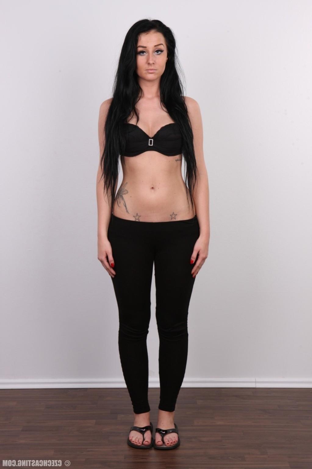 17P Sexy brunette poses naked in these casting photos