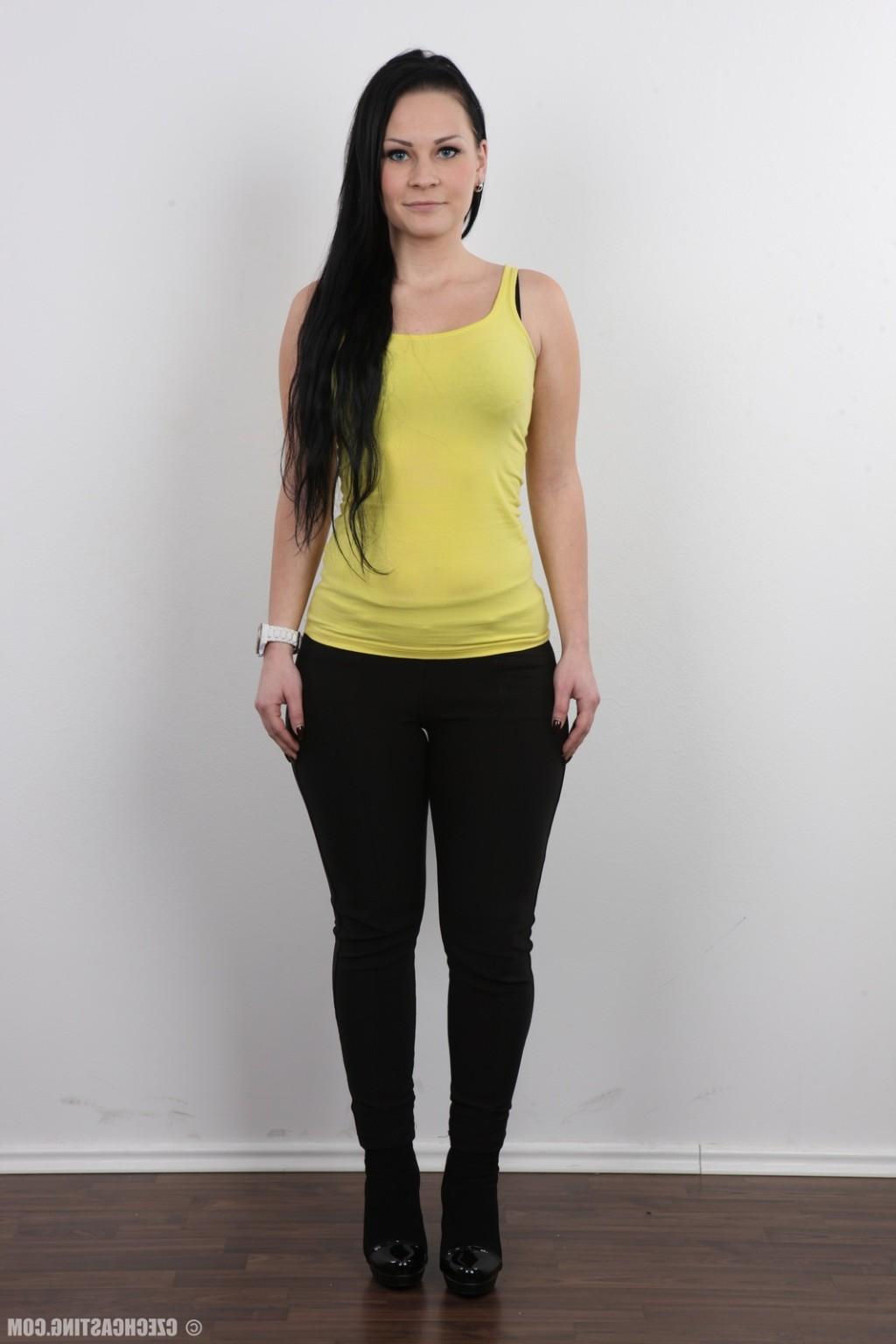17P Curvy brunette poses for photo camera