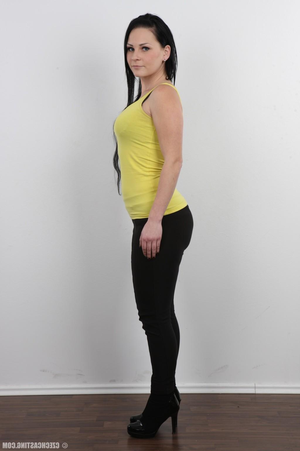 17P Curvy brunette poses for photo camera