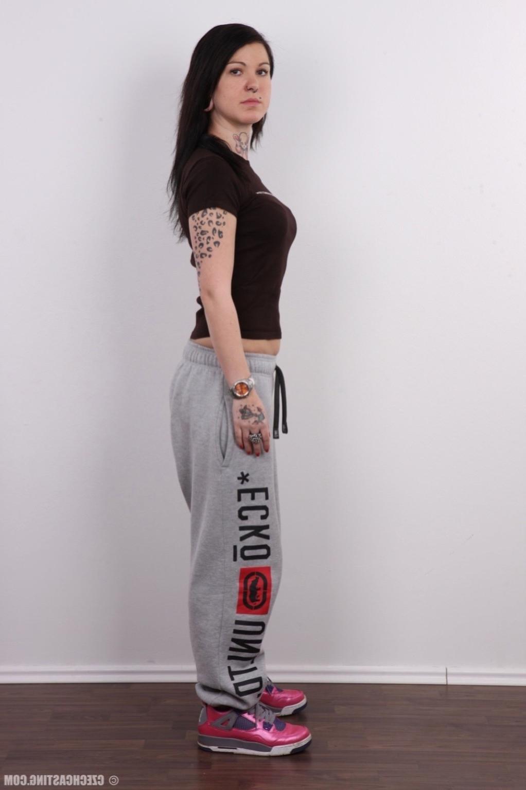 17P Tattooed brunette in casting session