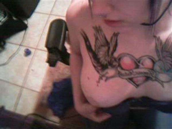 15P Tatooed emo girlfriends posing in the mirror