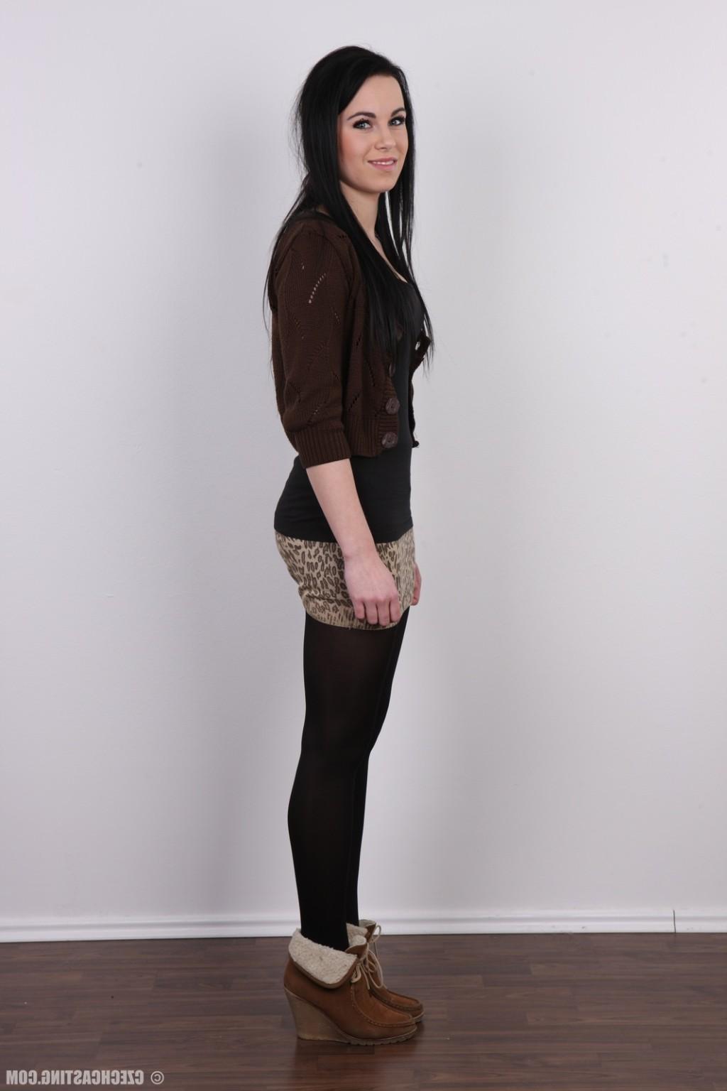 17P Petite brunette casting photos