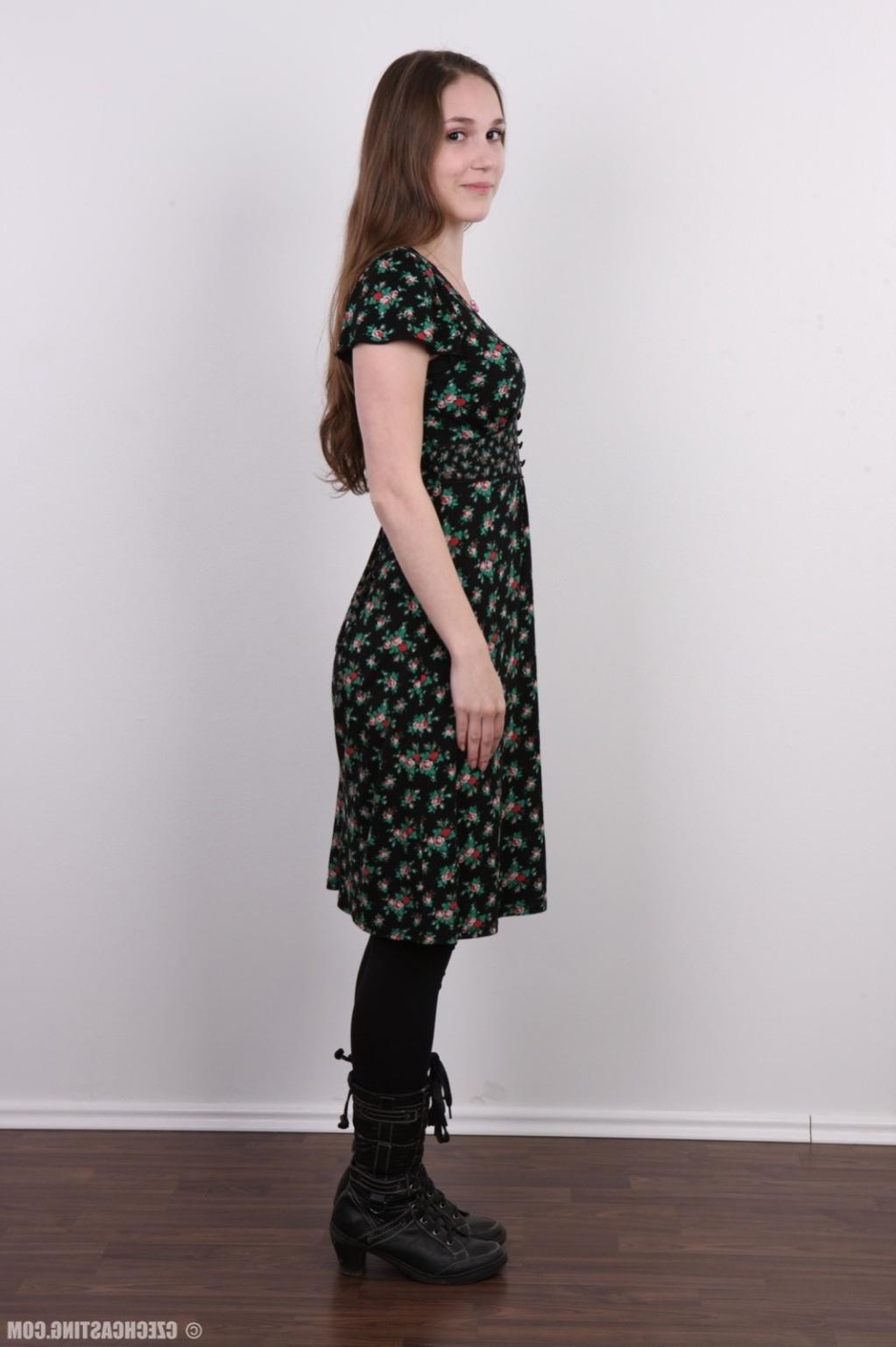 17P Lovely brunette poses in these casting images