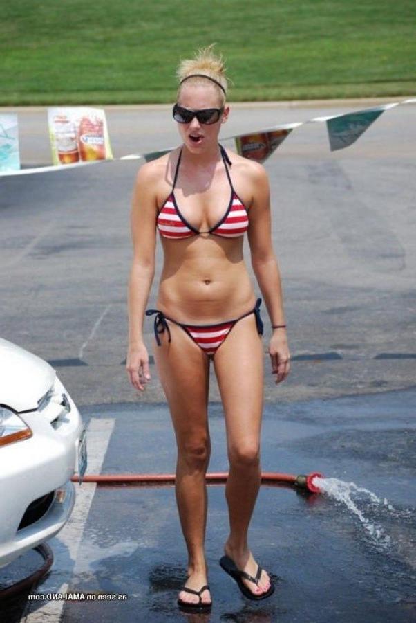 12P Compilation of bikini car wash babes strutting their stuff
