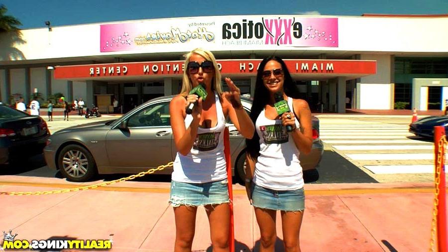 16P Check out this guy use his ferrari to pick up 2 fine ass bikini babes then fuck 