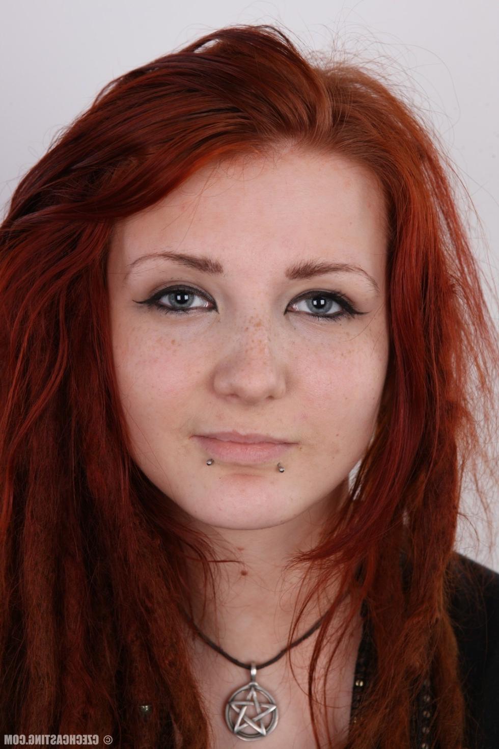 15P Emo redhead poses naked