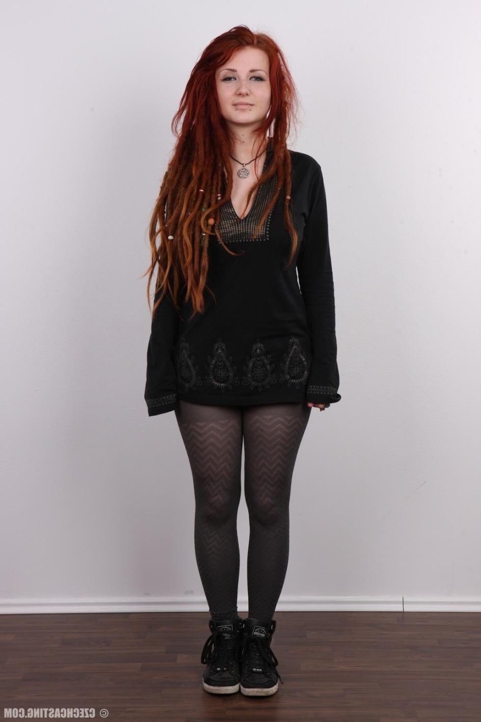 15P Emo redhead poses naked