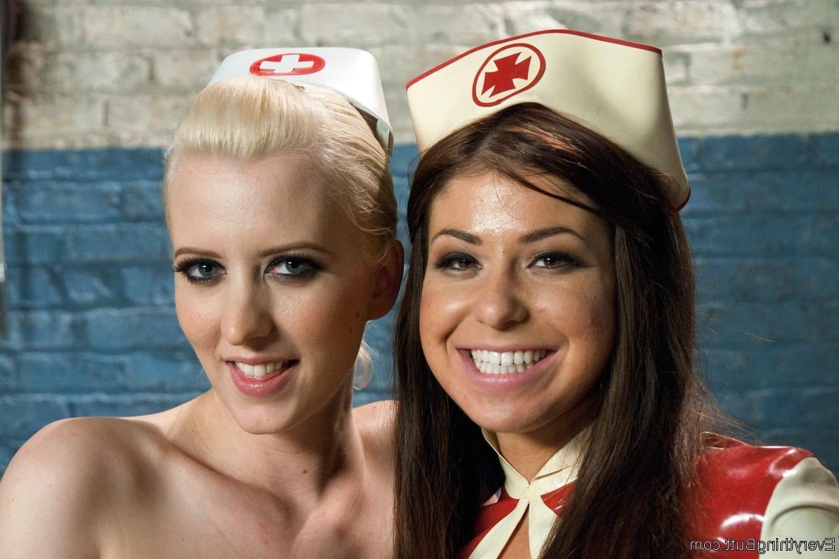 24P Fetish latex nurses in all anal and enema kink