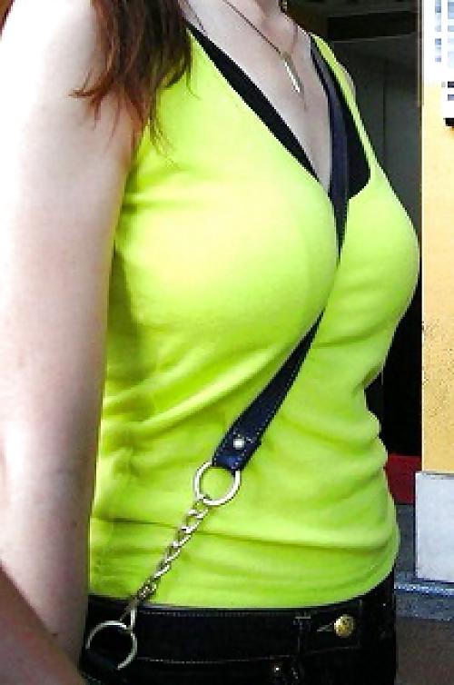 25P Bag strap between breasts