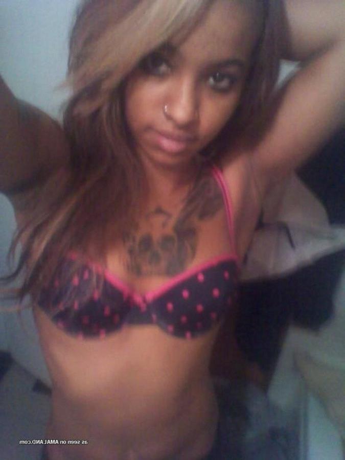 12P Inked and pierced girlfriend selfshooting in her underwear