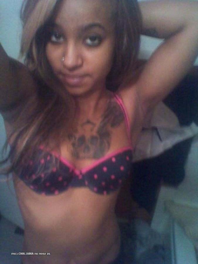 12P Inked and pierced girlfriend selfshooting in her underwear