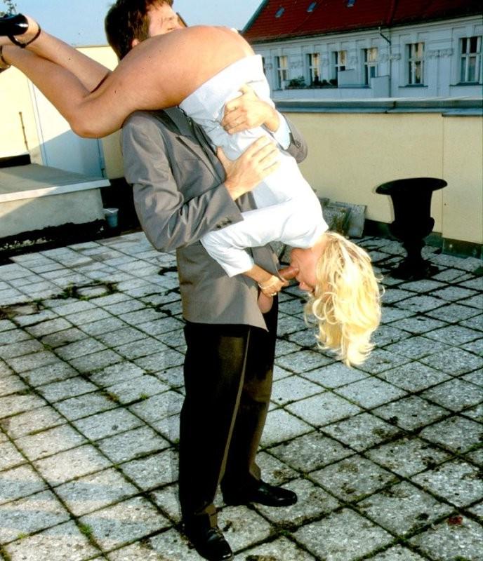 16P Hot nylon clad secretary hammered by her horny boss on a rooftop