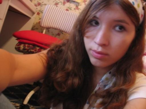 8P Student sets her home camera getting ready for show