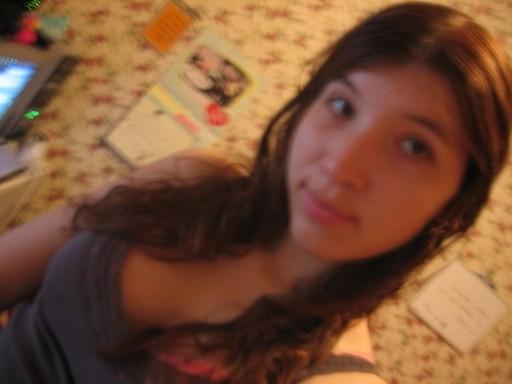 8P Student sets her home camera getting ready for show