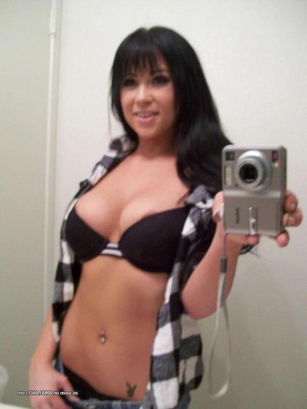 18P Hot busty brunette GF stripping and selfshooting