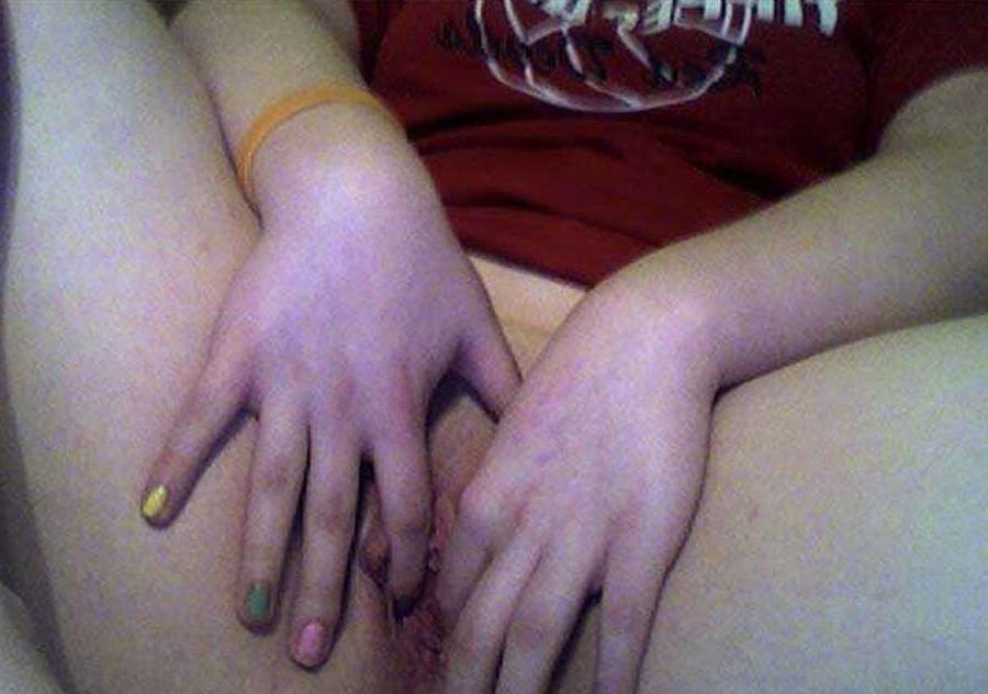 16P Pictures of amateur horny girlfriends finger-fucking their tight pussies