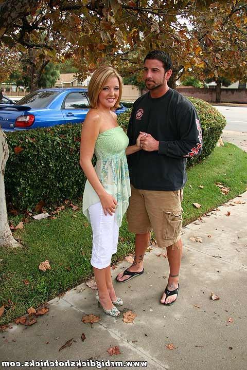 18P Blonde hottie walking down the street gets picked up by Mr Big Dick